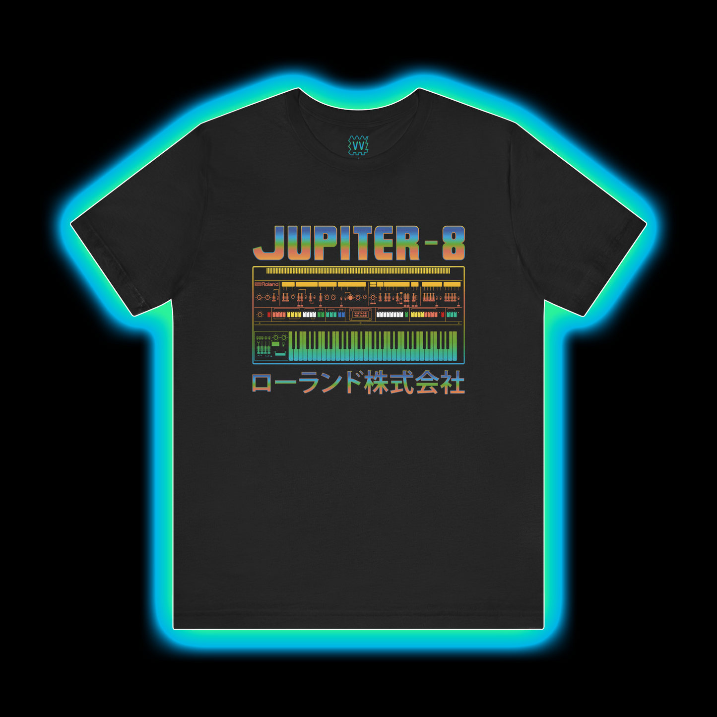 Jupiter 8 Synthesizer (Roland JP-8 Classic Synth) - Vintage Voltage T-Shirt