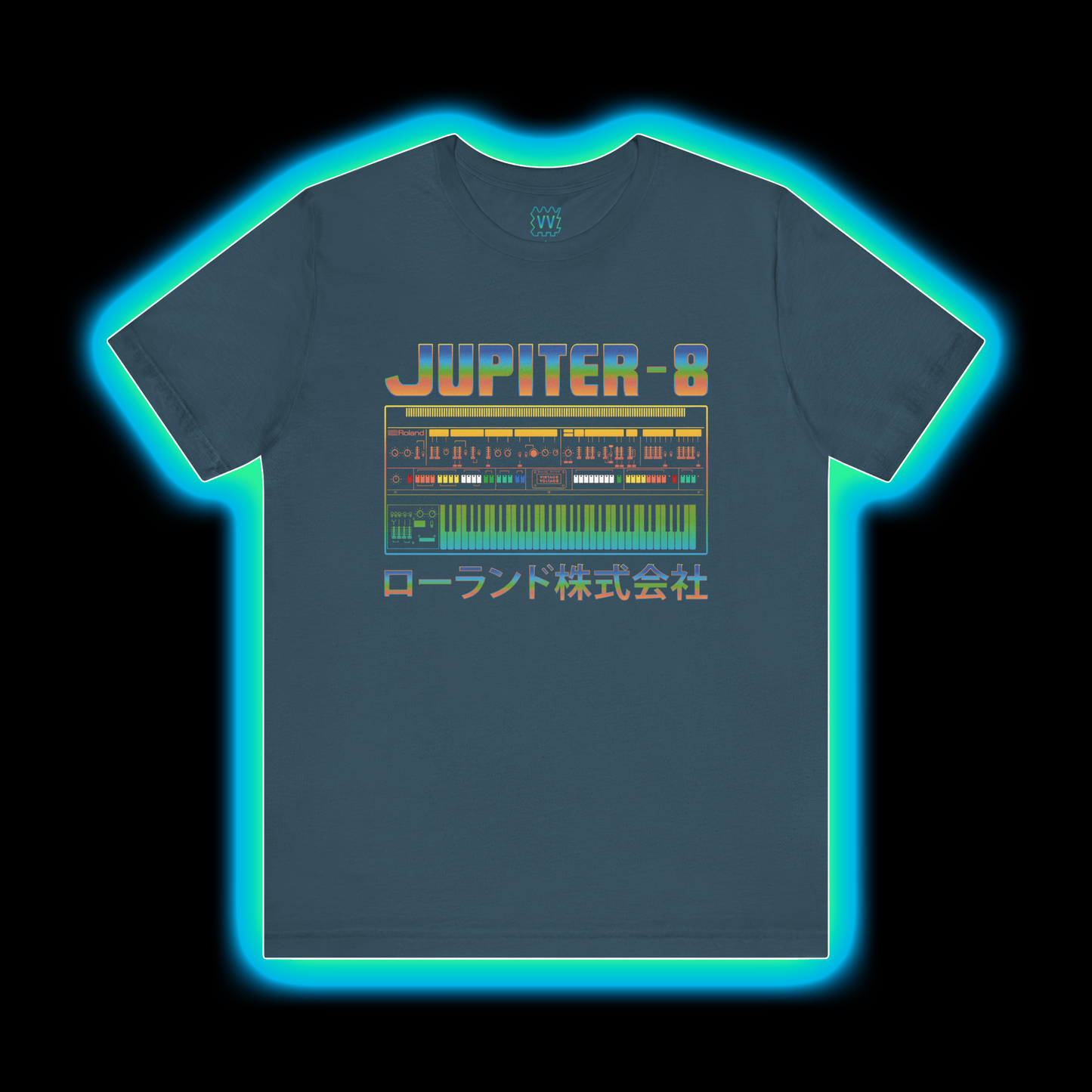 Jupiter 8 Synthesizer (Roland JP-8 Classic Synth) - Vintage Voltage T-Shirt