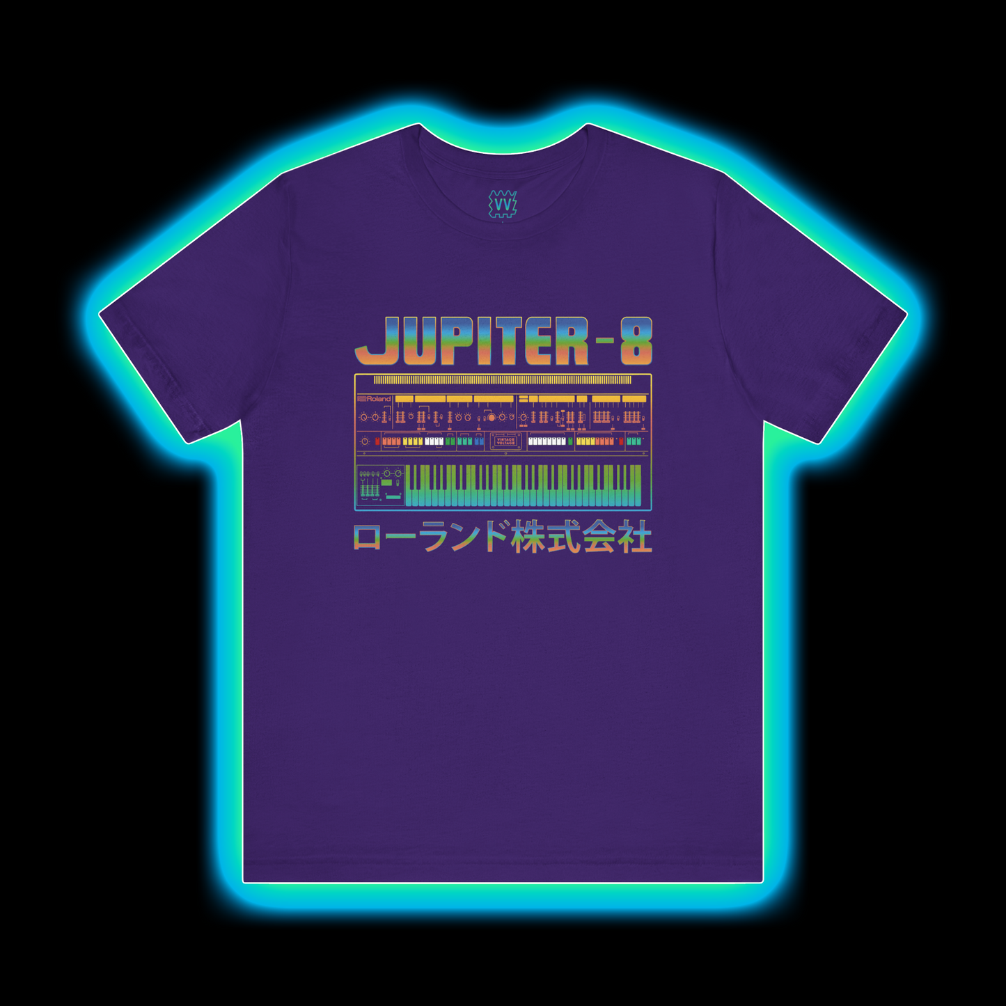 Jupiter 8 Synthesizer (Roland JP-8 Classic Synth) - Vintage Voltage T-Shirt