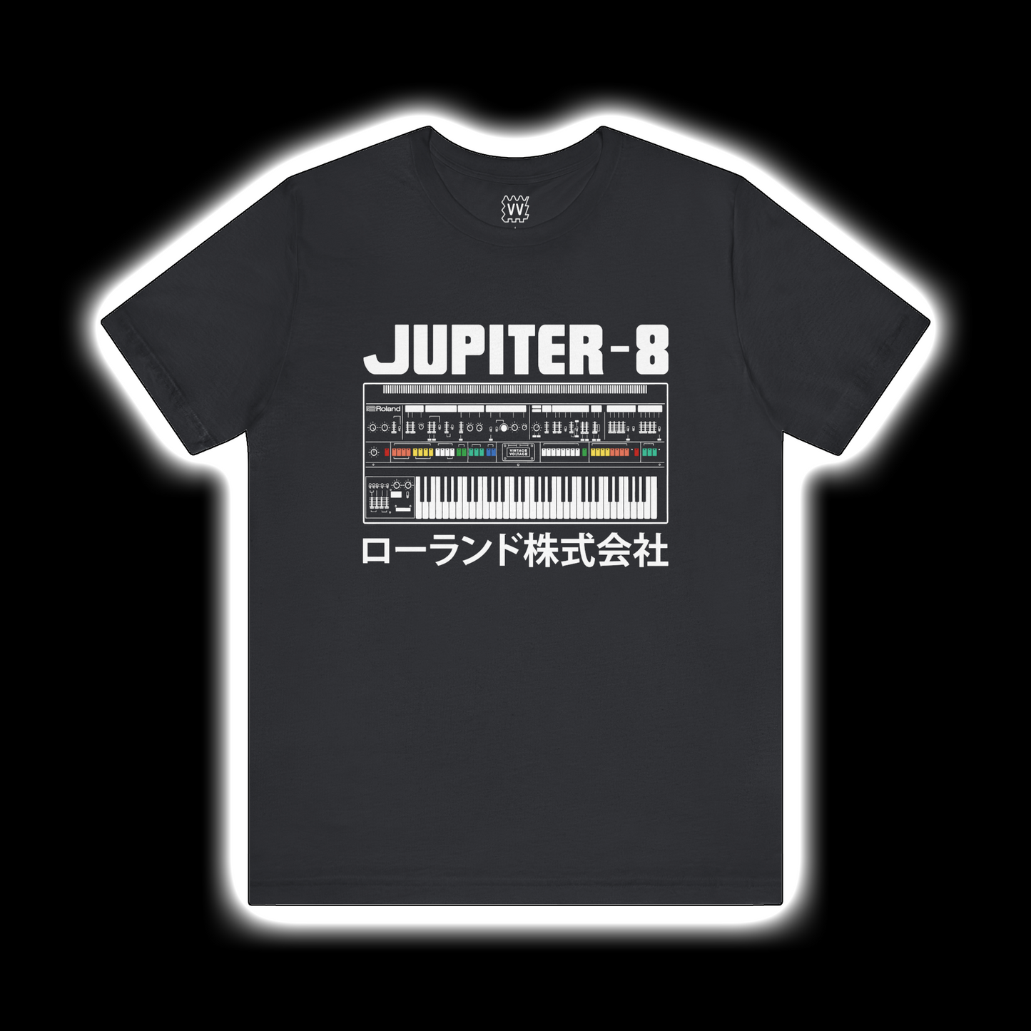 Jupiter 8 Synthesizer (Roland JP-8 Classic Synth) - Vintage Voltage T-Shirt