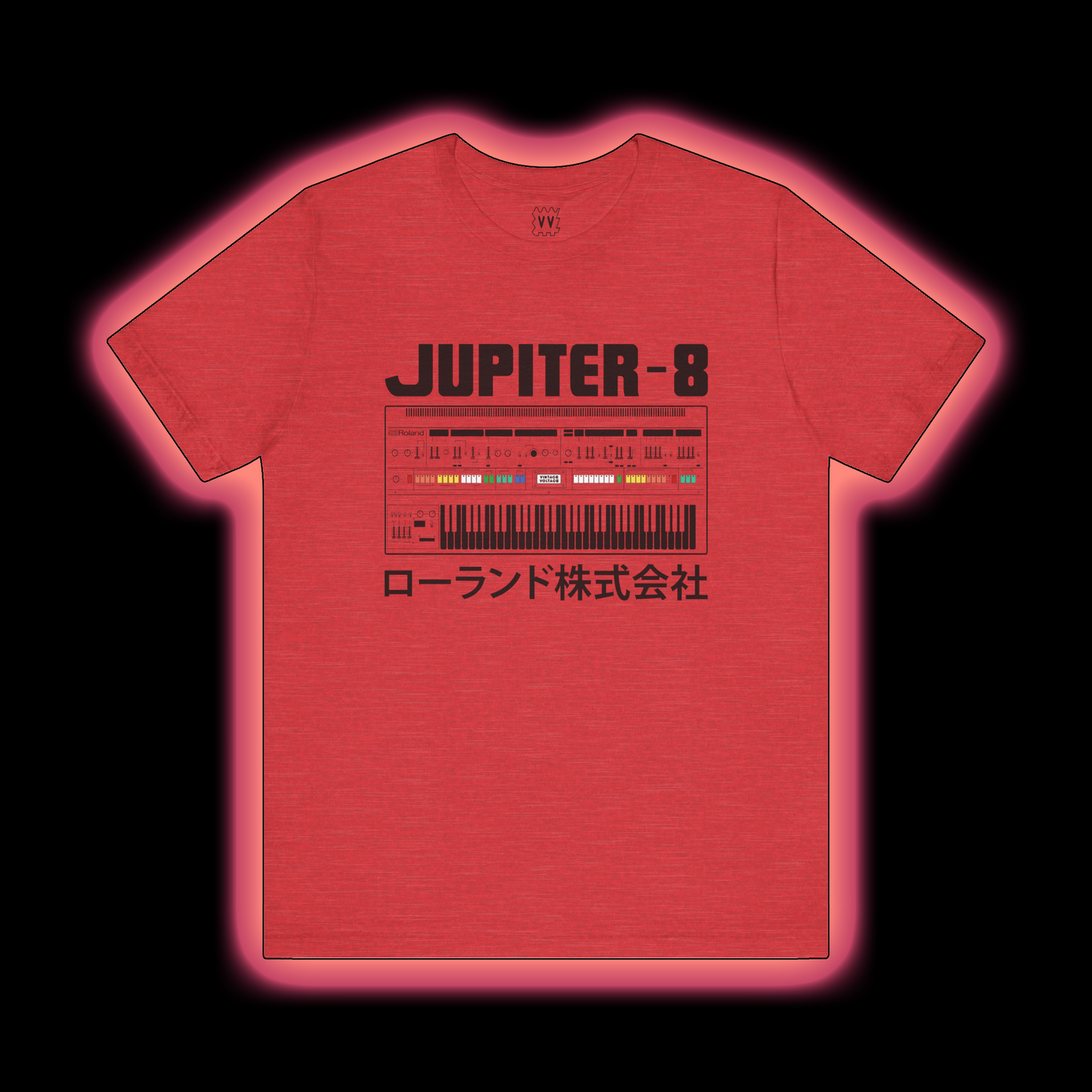 Jupiter 8 Synthesizer (Roland JP-8 Classic Synth) - Vintage Voltage T-Shirt