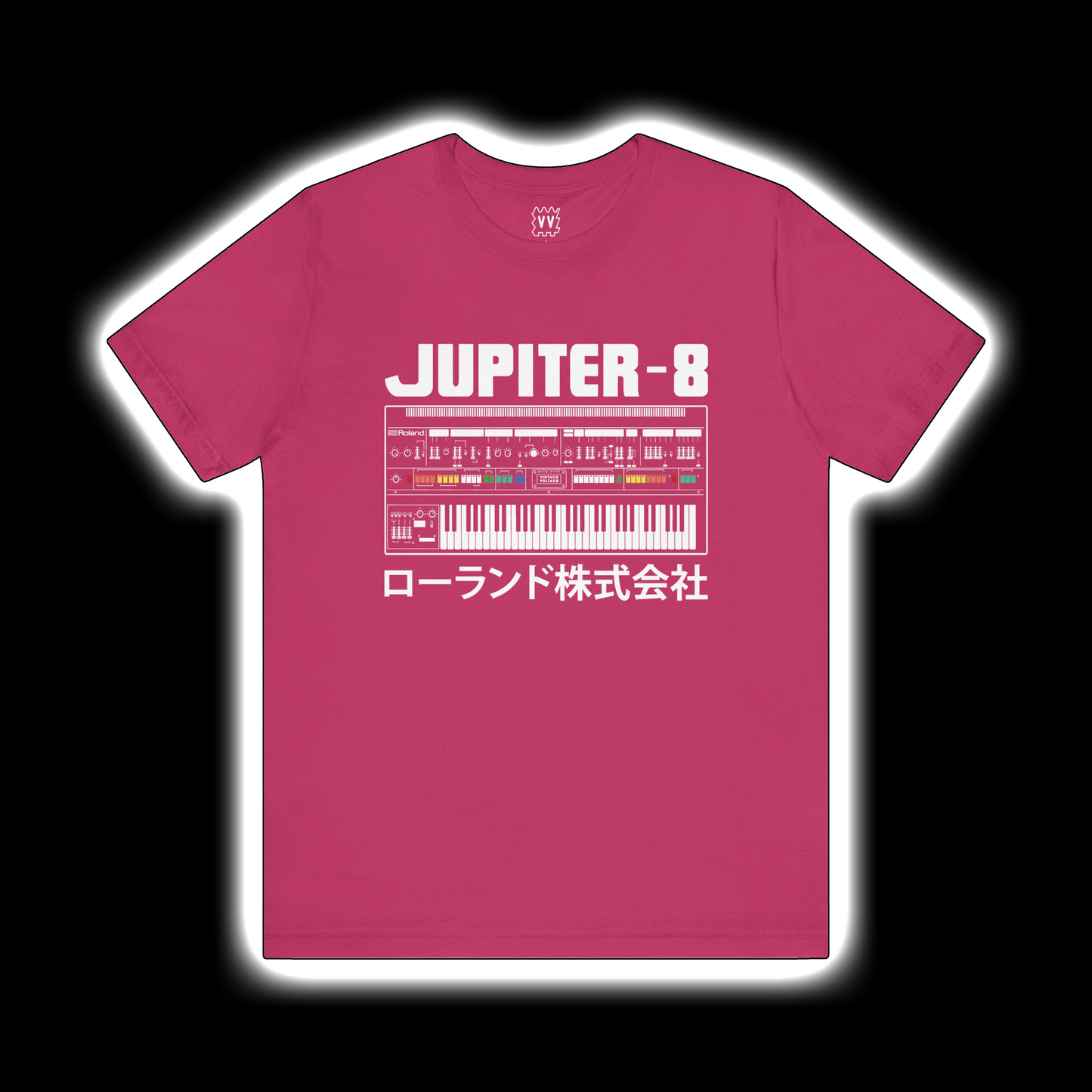 Jupiter 8 Synthesizer (Roland JP-8 Classic Synth) - Vintage Voltage T-Shirt