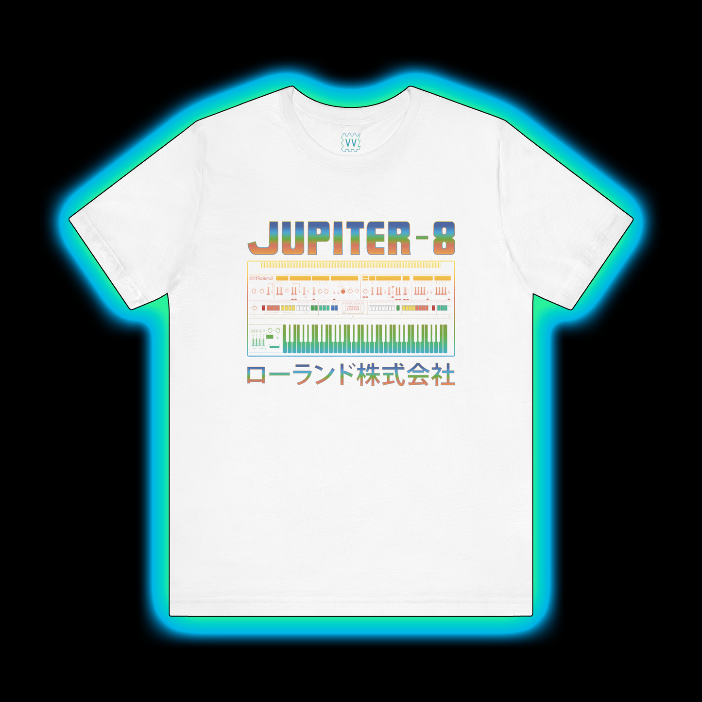 Jupiter 8 Synthesizer (Roland JP-8 Classic Synth) - Vintage Voltage T-Shirt